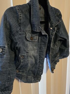 Outer Edge Girls Denim Jacket - Medium Blue Jean - Size M